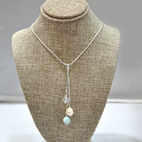 Larimar & Pearl Drops