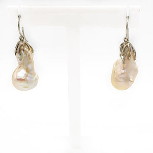 Large Baroque Pearl Earrings