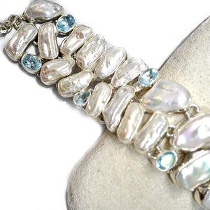 Open Stone Pearl Bracelet