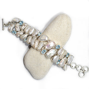 Open Stone Pearl Bracelet