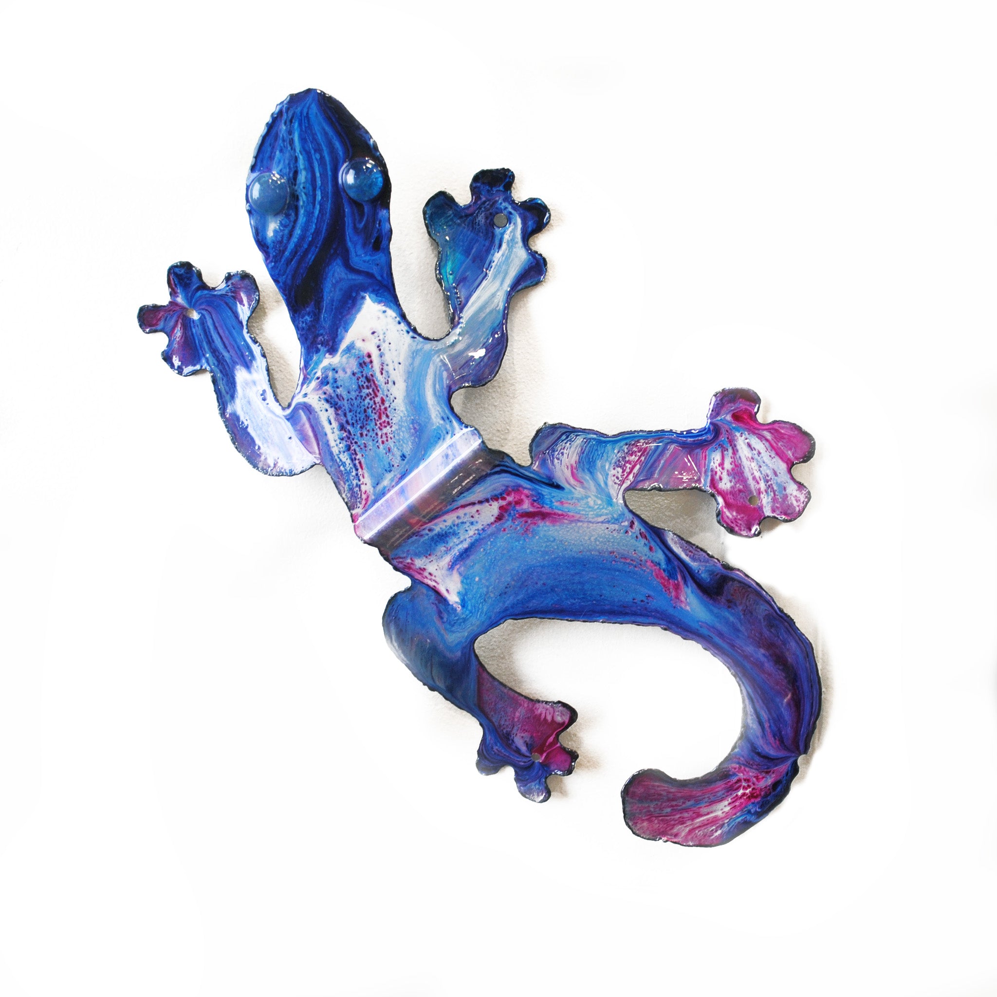 Metal Wall Art - Blue Gecko