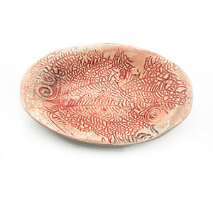 Lisa Etre Oval Dish - Coral