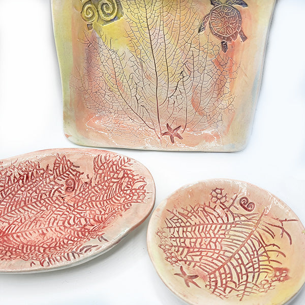 Lisa Etre Oval Dish - Coral